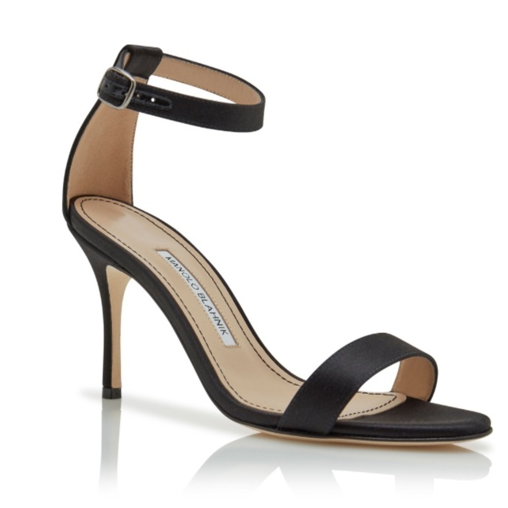 EUC Manolo Blahnik black patent sandals Chaos 38 8